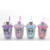 Kuromi Figürlü Pipetli Kapaklı Kupa Bardak