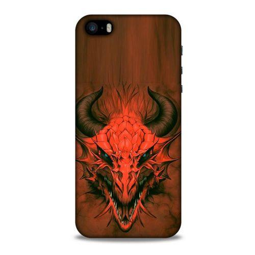 Apple iPhone SE Kılıf Dragons (14) Lansman Kılıf Kırmızı Boynuzlu Ejderha
