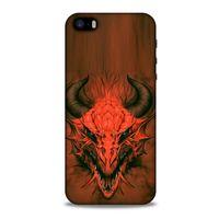 Apple iPhone SE Kılıf Dragons (14) Lansman Kılıf Kırmızı Boynuzlu Ejderha