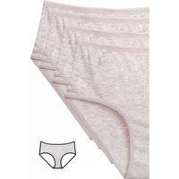 4'lü Yeni Seri Renkli Yüksek Bel Fitilli Ribana Bato Külot Kahve