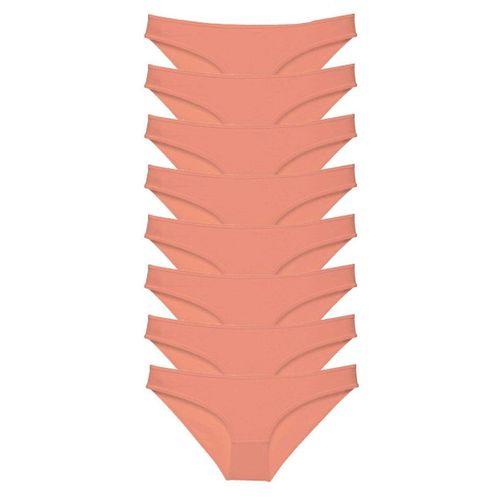 8 adet Süper Eko Set Likralı Kadın Slip Külot Pudra