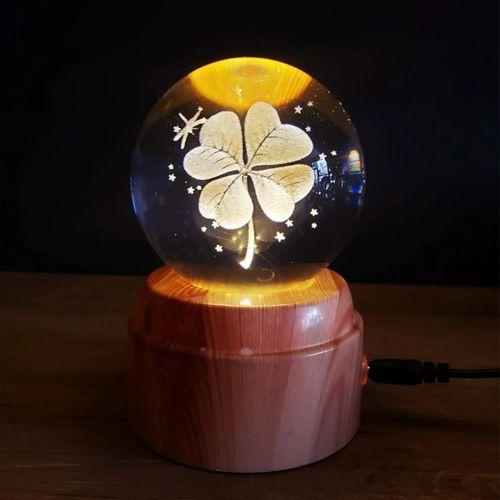 Yonca Tasarımlı Usb Dönen Cam Küre