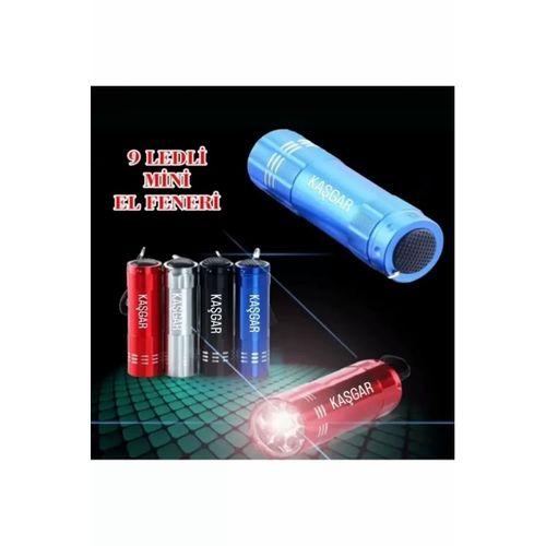 Süper Parlak 9 Ledli Metal Mini El Feneri