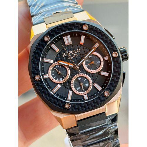 JG.Polo Club Çelik Kordon 2 Yıl Garantili 5 Atm Suya Dayanıklı Erkek Kol Saati+Bileklik 04414.5