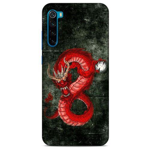 Xiaomi Redmi Note 8T Kılıf Dragons (23) Ultra Koruma Kılıfı Tatoo Kırmızı Ejderha