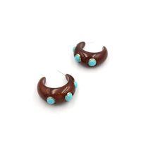 Halka Küpe - Kahverengi