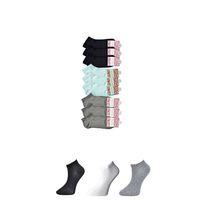 Siyah Gri Ve Beyaz Kadın Bilek Çorap 9 Çift