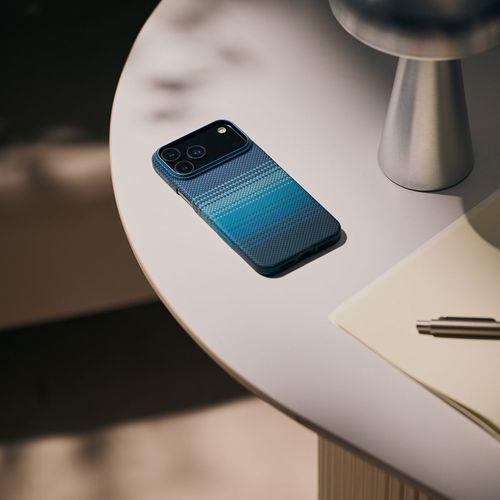 Apple iPhone 17 Pro Kılıf M-safe Şarj Özellikli Aramid Fiber Pitaka Tactile Woven Sunset-Moonrise Serisi Kapak