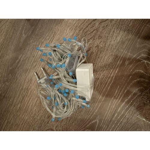 10 M 100 Led Damla Uçlu Mavi Işık Şeffaf Kablo MZ-17-6