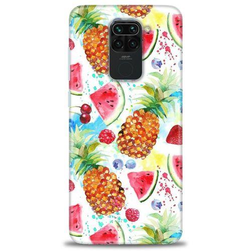 Xiaomi Redmi Note 9 Kılıf HD Baskılı Kılıf - Meyveler + Tam Ekran Koruyucu