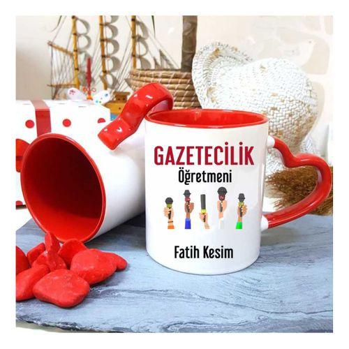 Gazetecilik Öğretmenine Özel Öğretmenler Günü Hediyesi Kişiye Özel Kupa Bardak