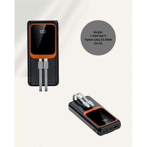 Dijital Ekranlı 20.000 Mah Powerbank | 22.5w Hızlı Şarj + Çoklu Bağlantı Seçeneği