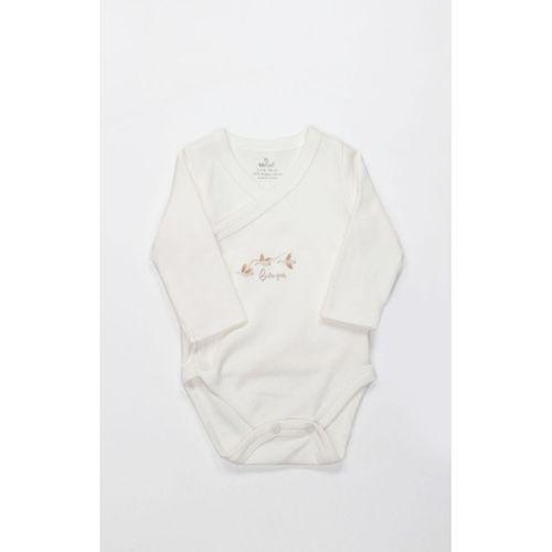 Bistyle Bistyle Kruvaze Body Uzun Kol Love You Smile 17147 Ekru