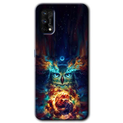 Realme 7 Pro HD Baskılı Kılıf + 9D Tam Ekran Koruyucu - Ballı Baykuş