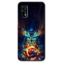 Realme 7 Pro HD Baskılı Kılıf + 9D Tam Ekran Koruyucu - Ballı Baykuş