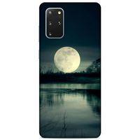 Lopard Samsung Galaxy S20 Plus Uyumlu Kılıf Gece'S (36) Glitter Kılıf Ay Göl