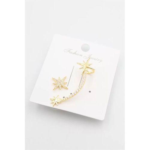 Taşlı Kıkırdak Küpe - Altın