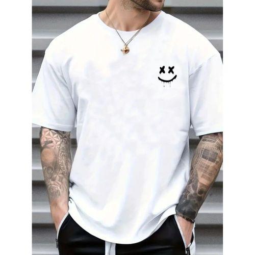 Erkek Kısa Kollu Bisiklet Yaka Baskılı Süprem Tişört