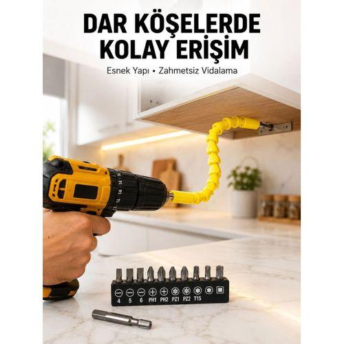 12’li Akrobat Bits Vidalama Seti Esnek Uç Çok Yönlü Kullanım Yeni Nesil