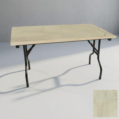 Dockers Banket Katlanır Masa (Werzalit, Allzalit. Vermodin Tabla 80x140) - Golden Marble