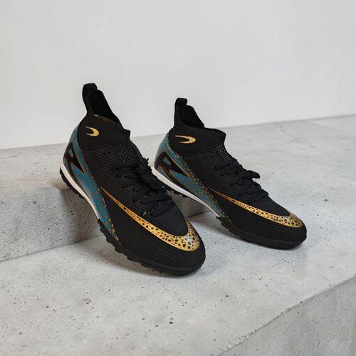 Laliga 610 Siyah-Turkuaz Çoraplı Halı Saha Futbol Ayakkabı