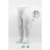 Tekli Ekose Kabartma Penye Külotlu Çorap Beyaz Şık Ve Konforlu Günlük Kullanım