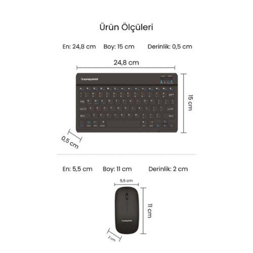 Siyah Kablosuz Klavye Ve Mouse Seti