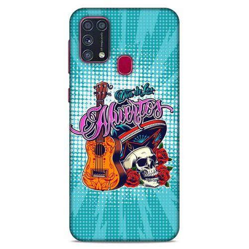 Lopard Samsung Galaxy M31 Uyumlu Kılıf Tattoo's (34) Slim Armor Kılıf İskelet & Gitar