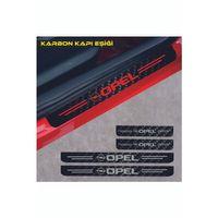 Opel Vectra İçin Uyumlu Aksesuar Oto Kapı Eşiği Sticker Karbon 4 Adet