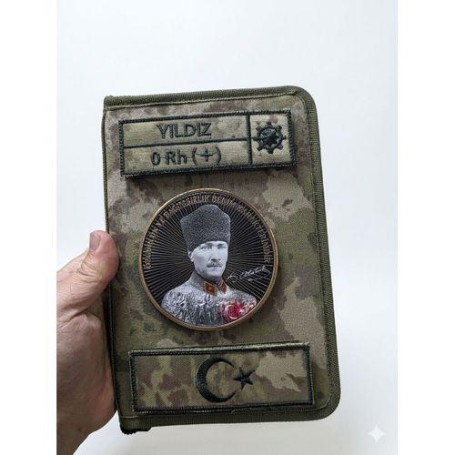 Bayrak İsimlik - Kamuflaj Ajanda Uyumlu - 4cm x 12 cm