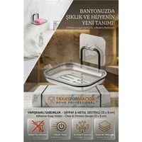 Yapışkanlı Sabunluk – Su Giderli, Katı Sabun Kutusu, 13 x 9 cm 723054