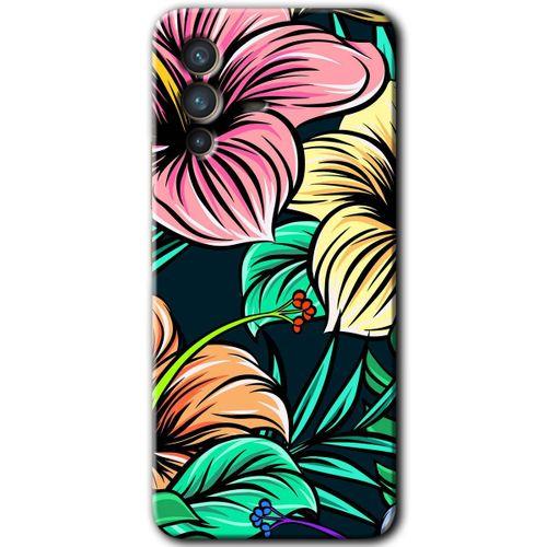 Vivo V23 5G HD Baskılı Kılıf + 9D Tam Ekran Koruyucu - Çizim Çiçekler