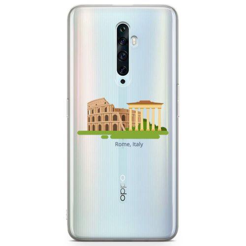 Oppo Reno2 Z 2019 Kılıf Roma İtalya Arka Kapak Koruma Desenli Full Koruyucu