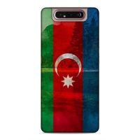 Samsung Galaxy A80 Uyumlu Kılıf Azarbaijan (43) Thin Fit Kılıf Bayrak Manzara