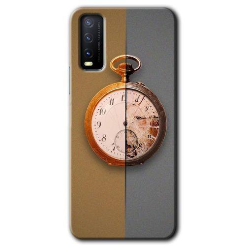 Vivo Y11s HD Baskılı Kılıf + 9D Tam Ekran Koruyucu - Clocks Artwork