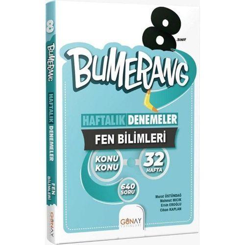 8. Sınıf Fen Bilimleri Bumerang Konu Konu Haftalık Denemeler Günay Yayınları