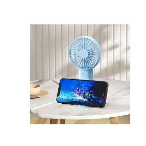 2 Adet Mini Fan,Telefon Tutucu,Portatif El Vantilatörü Mavi  9,3X19Cm Usb Şarjlı El Fanı