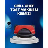 Tost Makinesi Kırmızı Döküm Plaka 6+ Dilim Çok Kapasiteli Izgara