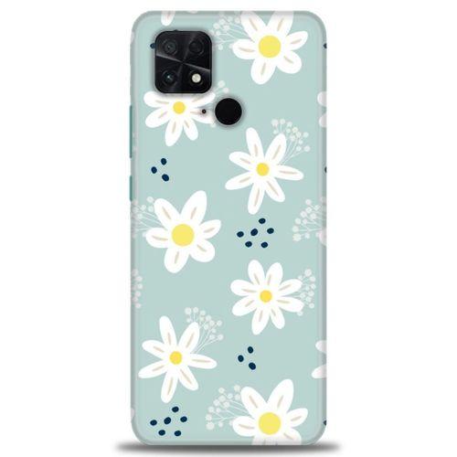 Xiaomi Poco C40 Kılıf HD Baskılı Kılıf - Papatyalar + Tam Ekran Koruyucu