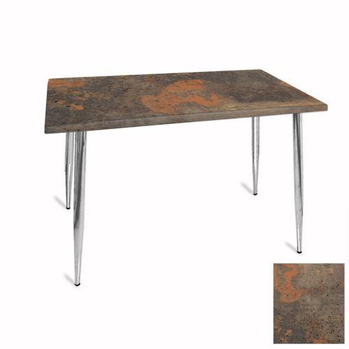 Dockers Manolya Mutfak Masası 70x120 Kromnikel (Werzalit, Wermodin ve Allzalit Tabla) - Metalic Oxid 1