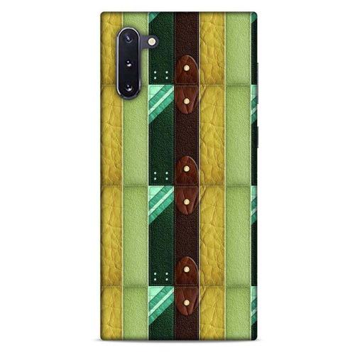 Samsung Galaxy Note 10 Kılıf Patchwork (15) Antişok Kılıf Yeşil Kahve