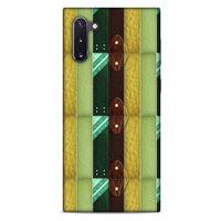Samsung Galaxy Note 10 Kılıf Patchwork (15) Antişok Kılıf Yeşil Kahve
