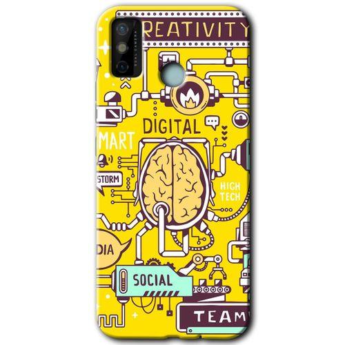 Tecno Spark 6 Go Kılıf HD Desen Baskılı Arka Kapak - Smart 2 + Kırılmaz Cam