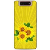 Lopard Samsung Galaxy A80 Uyumlu Kılıf Bahar (16) Kalın Kılıf Ayçiçek