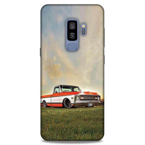 Lopard Samsung Galaxy S9 Plus Uyumlu Kılıf PickUpX (29) Arka Koruma Kılıfı Turuncu Beyaz