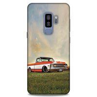 Lopard Samsung Galaxy S9 Plus Uyumlu Kılıf PickUpX (29) Arka Koruma Kılıfı Turuncu Beyaz