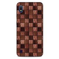 Samsung Galaxy A10 Kılıf Patchwork (4) Koruma Kılıfı Açık Kahverengi