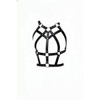 Siyah Kadın Kemer Deri Çoklu Bantlı Vücut Aksesuarı - Brf1085