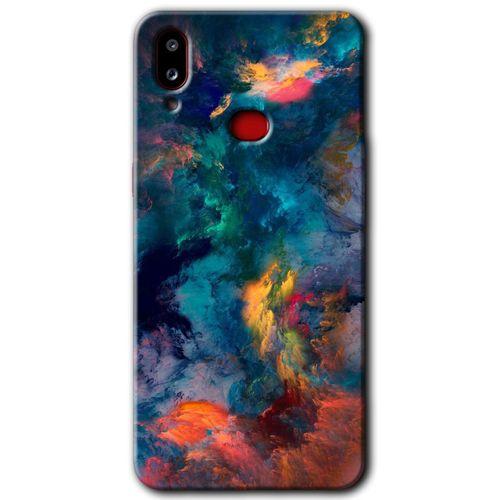 Samsung Galaxy A10s Kılıf Baskılı Kapak - Color Storm +Tam Kaplayan Mat Seramik