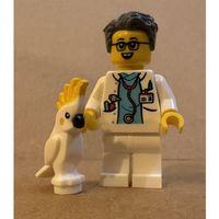 Orjinal Lego Minifigür Doctor with Parrot